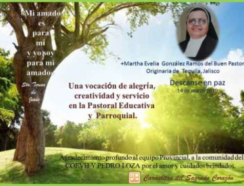 Llamado de la Hna. Martha Evelia González Ramos a la presencia amorosa de Dios.